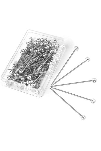 Choice3 silver-100pcs 50/100Pcs Fashion Sewing Needles Colored Glass/Ceramics...