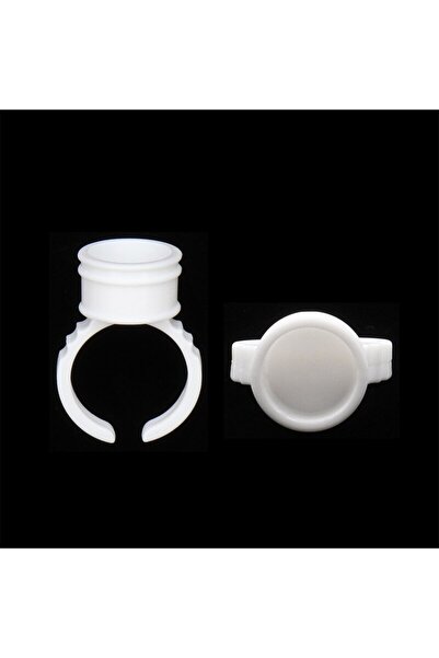 Choice1 medium 100pcs Disposable White Glue Holder Ring Adhesive Pallet For E...