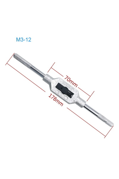 Choice3 M3-12 Adjustable Tap Wrench for Thread Tap Handle Steel Hand Taps Hol...