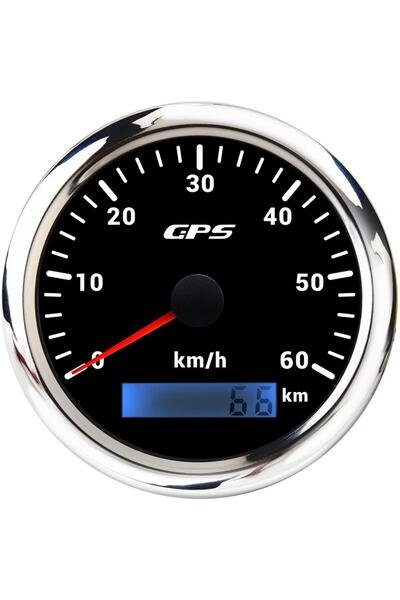 Choice11 0-60KMH-BS Universal 85MM GPS Speedometer Gauge 7 Color LED Backligh...