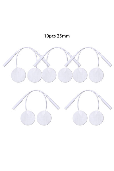 Choice3 10 قطع من وسادات الأقطاب الكهربائية ذاتية اللصق مقاس 25 مم باللون الأ...