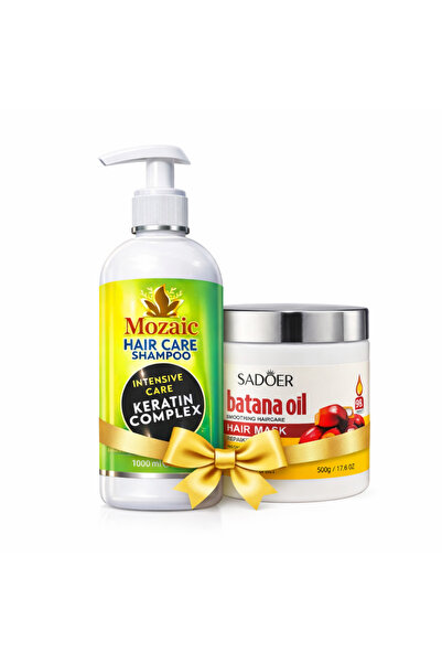SADOER Keratin & Batana Repair Duo – Shampoo 1000ml + Mask 500g