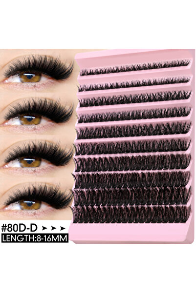 choice2 MIX LASH-80DD GROINNEYA Cluster Lashes 8-16mm Individual Eyelashes Mi...
