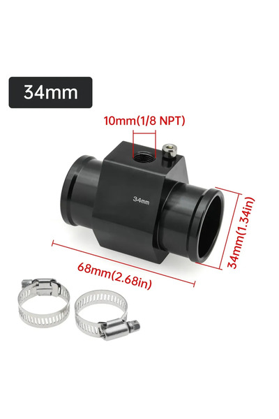 Choice 34MM Adapter Black Water Temperature Sensor Adapter Pipe Gauge Radiato...