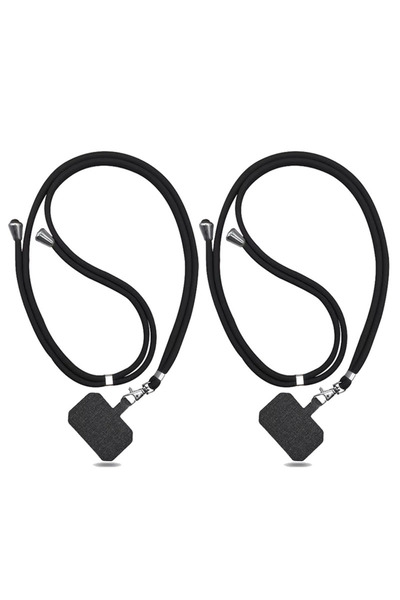 Choice10 Black-2pcs 1/2pcs Universal Adjustable Phone Lanyard Strap Mobile Ph...