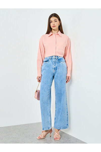 Styli Women Blue High Rise Wide Leg Jeans