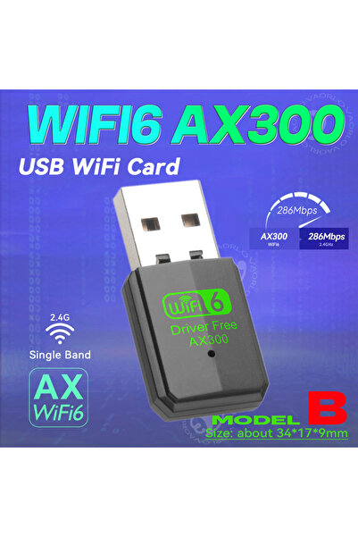 choice2 محول واي فاي 6 USB من طراز B، قطعة واحدة، من VAORLO، بطاقة شبكة AX300...