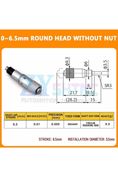 choice2 رأس ميكرومتر دائري MT6.5-3 ذو رأس تفاضلي 0-6.5 مم، رأس ميكرومتر 0-13 ...