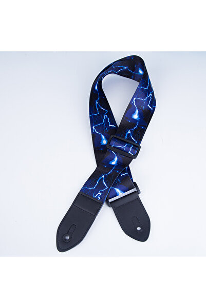 Choice21 Blue lighting Adjustable Nylon Print Guitar Strap for Acoustic Elect...