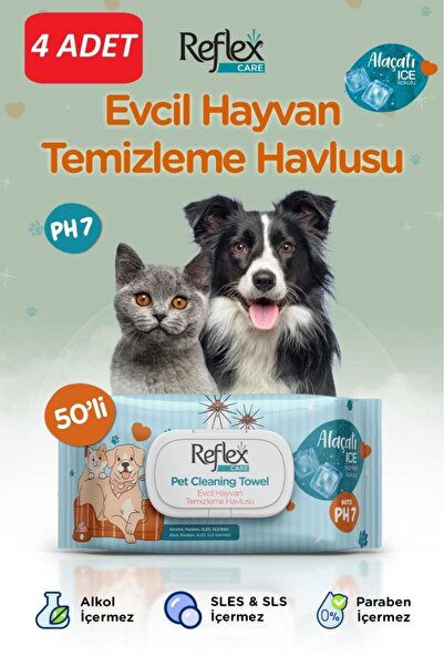 Reflex Care Alaçatı Ice Kokulu Kedi ve Köpekler için Çok Amaçlı Temizleme Men...