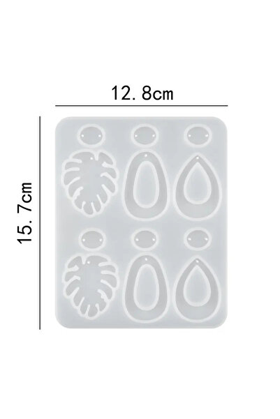 Choice29 قالب سيليكون لصنع الأقراط، مقاس 15.7 × 12.8 سم، قالب راتنج لصنع الأق...