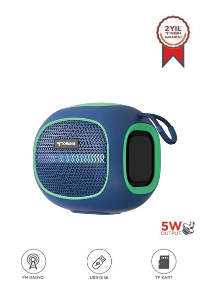 Torima Bluetooth Hoparlör Taşınabilir Kablosuz Speaker FM Radyo USB TF Kart 5...