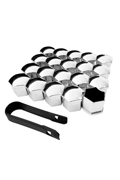 Choice9 20 قطعة فضية مقاس 17 مم، 20 قطعة، أغطية حماية صواميل عجلات السيارات، ...