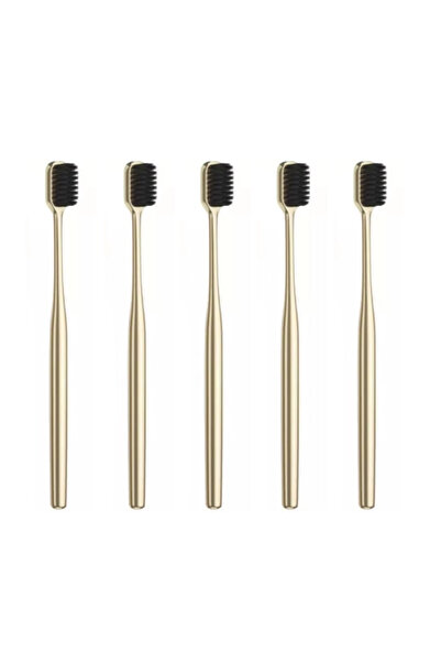 Choice1 فرشاة أسنان فاخرة ناعمة للرجال والنساء والبالغين، مطلية بالذهب والفضة...