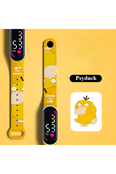 Choice5 ساعة بوكيمون بيكاتشو وجينجار، ساعة رقمية LED مقاومة للماء للأطفال، سا...