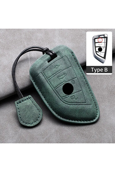 Choice16 Green B2 Leather Car Remote Key Case Cover for Bmw F20 G20 G30 X1 X3...