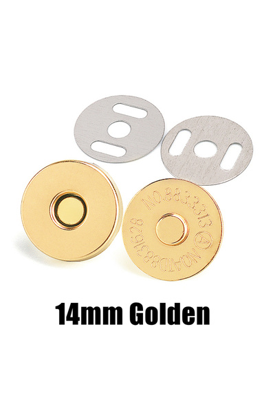 Choice1 10pcs 14mm Golden Magnetic Snap Fasteners Clasps Buttons Handbag Purs...
