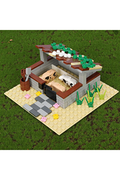 Choice3 مجموعة ألعاب حيوانات مضحكة للتجميع، حظيرة أبقار، حظيرة خنازير، حظيرة ...