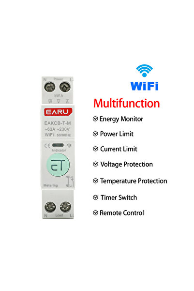 Choice4 قاطع دائرة ذكي متعدد الألوان 63 أمبير بتقنية واي فاي وزيغبي من تويا، ...
