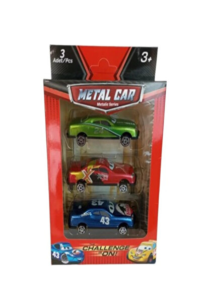 Pofika Şimşek Mcqueen Cars Oyuncakları 3’lü Cars 3 Metal Figürlü Araba Seti
