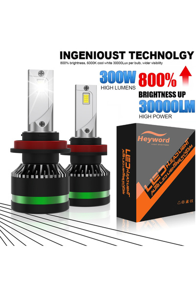 Choice1 مصابيح أمامية LED من نوع H11 Heyword، قطعتان، H4، H7، H11، 9005، 9006...