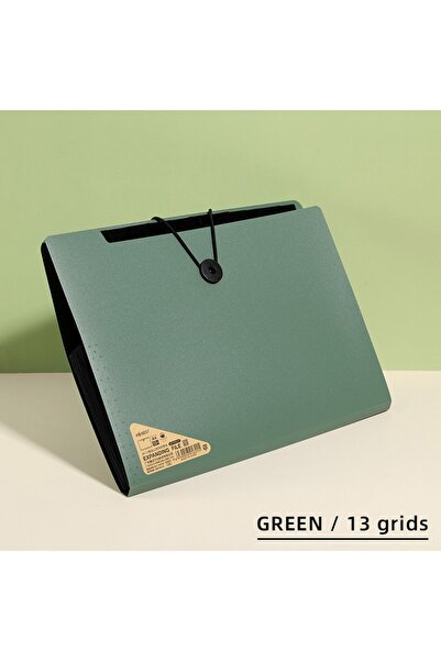 Choice7 حقيبة تنظيم الملفات المتقدمة ذات 13 خانة (5/8/13 خانة) - لون أخضر - ح...
