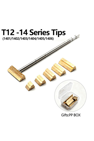 Choice7 مكواة لحام T12 مكونة من 7 قطع (T1401-1406) مع رأس ضغط لحام ساخن T12 و...