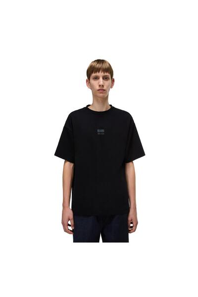 Napapijri P0A88Y29411-R Tricou bărbătesc Ss cu logo S-elevated, negru