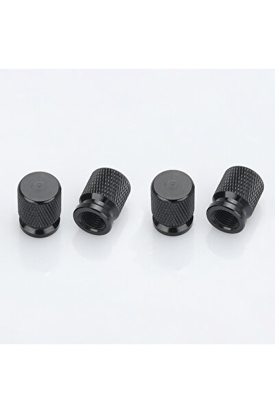 Choice8 4Pcs Black Car Tire Valve Stems Cap Universal Alloy Car Wheel Tire Va...