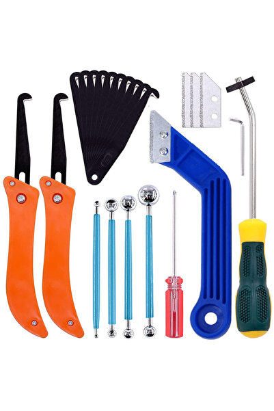 Choice1 مجموعة أدوات إزالة الجص الأزرق، 22 قطعة، شفرة منشار، منشار يدوي، فرشا...