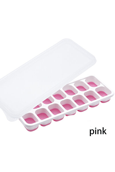 choice2 pink 14 Grid Ice Cube Tray Silicone Mold Square Ice Cube Tray Mold Ic...