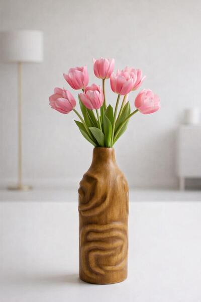 İLİVA Ceramic Decorative Vase Modern Design Minimalist Living Room Tabletop F...