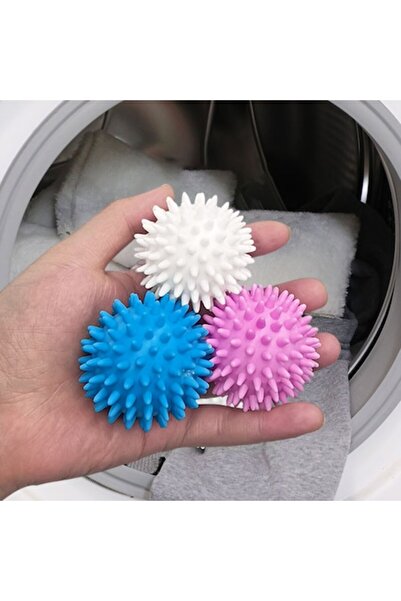 OEM Anti-wrinkle washing balls set, 6 pieces (2 white + 2 pink + 2 blue), PVC...