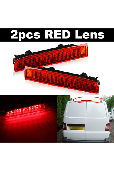 Choice 2pcs LED RED Lens 2pc For VW T5 T6 Transporter Caravelle 2003-2015 LED...