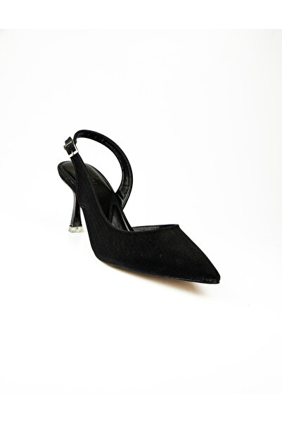 MİSS PARK MODA 3000 Pantofi de damă pentru rochie de seară cu toc, negri cu s...