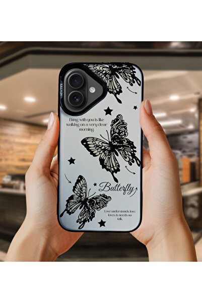 Caseji حافظة هاتف فاخرة مقاومة للأوساخ بنمط الفراشة متوافقة مع آيفون 16 MK01A