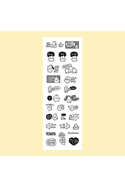 Choice9 09 Cartoon Stickers Korean Cute Graffiti Style Rabbit Stickers Kawaii...