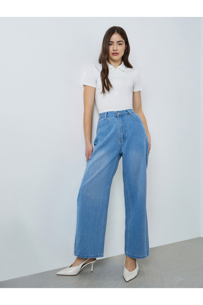 Styli Women Barrel Fit Jeans with Pockets