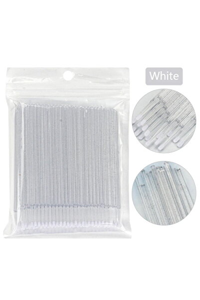 Choice7 C539-glitter white 100Pcs Eyelash Cleaning Brush Lash Extension Micro...