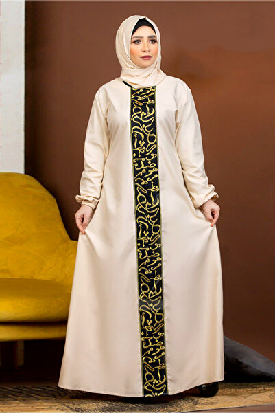 AsrymShop Luxurious Lightweight viscose Cotton prayer robe, wide, with embroi...