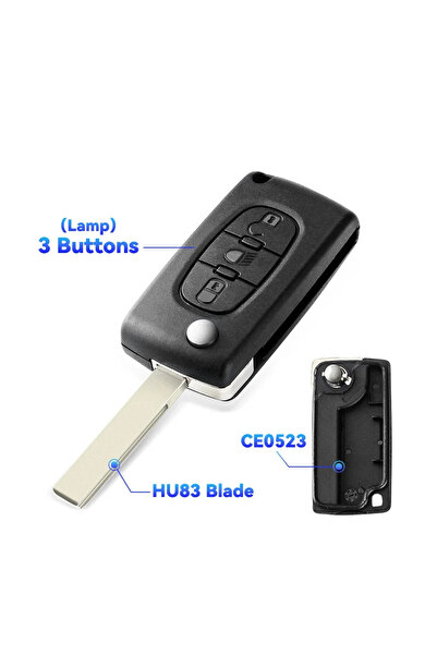 choice2 3BT HU83 CE0523 KEYYOU For Peugeot 207 307 308 407 607 807 Remote Key...