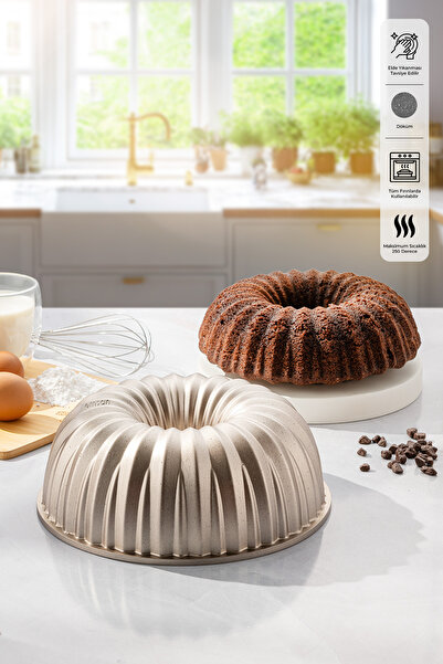 Emsan Golden Stone Cast Iron Cake Mold 25 cm