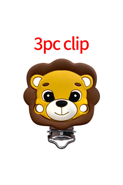 Choice29 3pcs clip 3pcs Silicone Elephant Bear Fox Unicorn Lion Shape Clips D...
