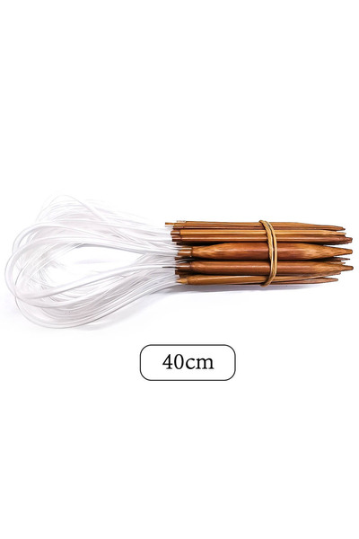 choice2 إبر دائرية من بامبو بطول 40 سم، مقاسات من 2.25 سم إلى 10 سم، خطافات ح...