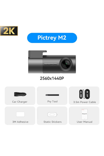 Choice1 NO SD Card Pictrey M2 Pictrey M2 2K Dash Cam 330° Rotatable Car DVR S...