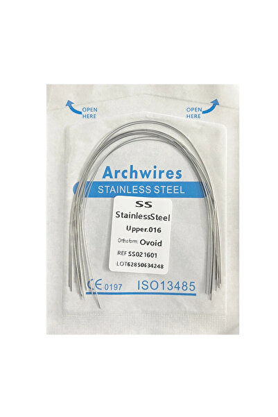 Choice21 016 أسلاك تقويم الأسنان العلوية من الفولاذ المقاوم للصدأ، 10 قطع/عبو...