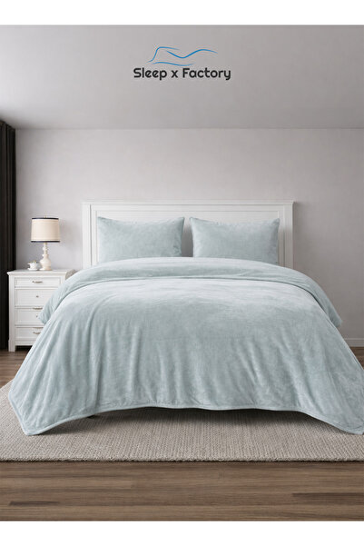 Sleep x Factory 3-Piece Velvet Comforter Set 200x240 cm – Soft Luxury Bed Set...