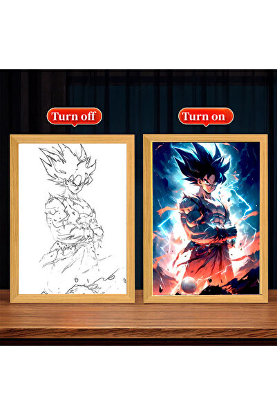 Choice3 بانداي يو إس بي دراغون 01 مجسم أنمي دراغون بول، إطار صور مضيء، غوكو و...