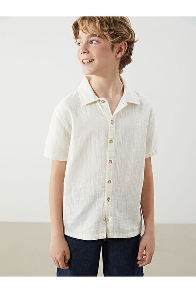 LC Waikiki LCW Kids Osnovni muška dječja košulja kratkih rukava