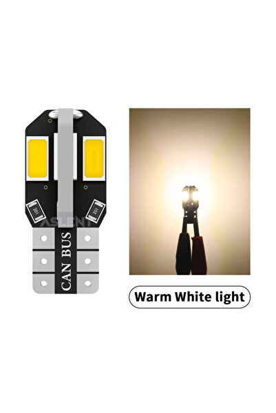 Choice5 مصباح LED أبيض دافئ 10x W5W T10 CANBUS بدون أخطاء 5W5 12 فولت 5 واط 6...